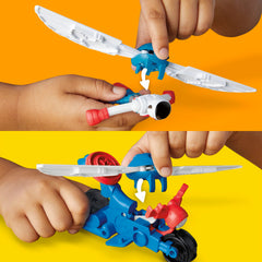 Play-Doh Marvel Captain America Moto-Slicer Playset with Bendy Action Figure