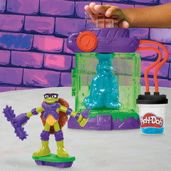 Play-Doh Teenage Mutant Ninja Turtles Mutation Station Playset, Bendy 4-Inch Donnie Action Figure
