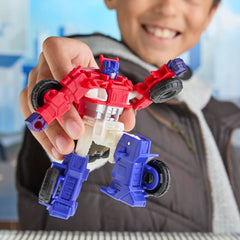 Transformers CYBERWORLD Optimus Prime Cyber Changers 4-Inch Action Figure, Robot Toys Ages 6+