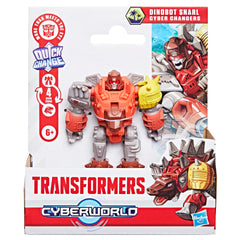 Transformers CYBERWORLD Dinobot Snarl Cyber Changers 4-Inch Action Figure, Robot Toys Ages 6+