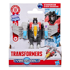Transformers CYBERWORLD Starscream Cyber Changers 4-Inch Action Figure, Robot Toys Ages 6+