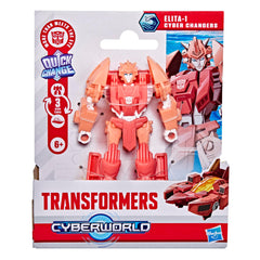 Transformers CYBERWORLD Elita-1 Cyber Changers 4-Inch Action Figure, Robot Toys Ages 6+