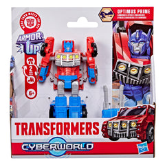 Transformers CYBERWORLD Optimus Prime Armored Cyber Changers 4-Inch Action Figure