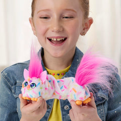 Furby DJ Furblets Berry-Cup-Cake Mini Electronic Plush Toy with Funny Stretchable Sound Effects