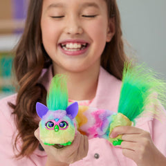 Furby DJ Furblets Can-Dee-Swirl Mini Electronic Plush Toy with Funny Stretchable Sound Effects