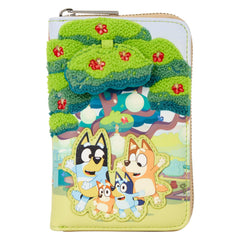 Loungefly Bluey Characters Backyard 4 Card Slots Zip Around Wallet