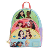 Loungefly Disney Princess Collage Triple Pocket Mini Backpack