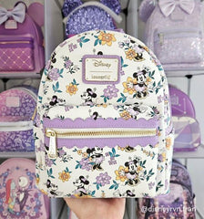 Loungefly Disney Minnie Mouse Floral All Over Print Mini Backpack