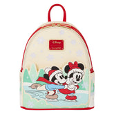 Loungefly Disney Mickey and Friends Ice Skating Holiday Mini Backpack
