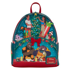 Loungefly Disney Lilo and Stitch Ohana Holiday Mini Backpack