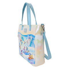 LOUNGEFLY Mickey & Friends Winter Wonderland Scene Convertible Backpack & Tote Bag