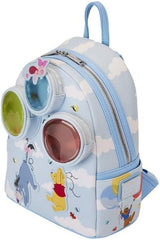 LOUNGEFLY Disney Winnie the Pooh and Friends Floating Balloons Double Strap Shoulder Bag