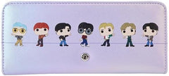 Loungefly BTS Logo Iridescent Purple Flap Wallet