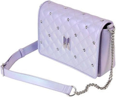 LOUNGEFLY BTS Logo Iridescent Purple Crossbody Bag