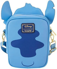LOUNGEFLY Disney Stitch Camping Cuties Crossbuddies Cosplay Crossbody Bag with Coin Bag, Brown