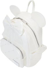 LOUNGEFLY Disney Minnie Mouse Iridescent Wedding Mini Backpack