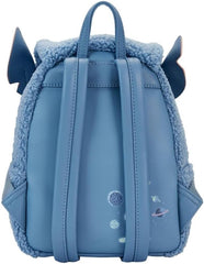 LOUNGEFLY Disney Stitch Plush Sherpa Mini Backpack