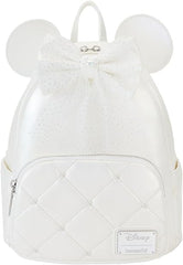 LOUNGEFLY Disney Minnie Mouse Iridescent Wedding Mini Backpack