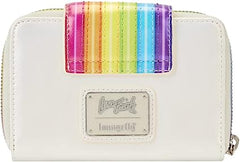 LOUNGEFLY Lisa Frank Rainbow Logo Zip Wallet