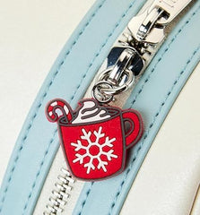 LOUNGEFLY Disney Stitch Holiday Snow Angel Glitter Mini Backpack