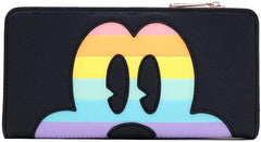 LOUNGEFLY x Disney Mickey Mouse Pastel Rainbow Flap Wallet