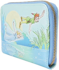LOUNGEFLY Peter Pan You Can Fly Glow Zip Around Wallet