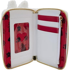 LOUNGEFLY Disney Alice in Wonderland White Rabbit Zip Around Wallet