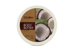 DELON Intense Moisturizing Body Butter, 6.9 Oz (2-Pack)(Coconut)