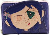 LOUNGEFLY Coraline Stars Glow Zip Around Wallet