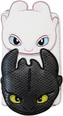 LOUNGEFLY How to Train Your Dragon Light and Night Fury Zip Around Wallet