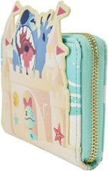 LOUNGEFLY Disney Stitch Sandcastle Beach Surprise Zip-Around Wallet
