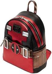 LOUNGEFLY Marvel Metallic Deadpool Cosplay Mini Backpack