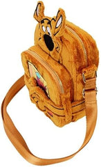 LOUNGEFLY Scooby-Doo Snacks Crossbuddies Cosplay Crossbody Bag with Coin Bag, Brown