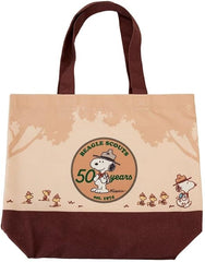 Loungefly Peanuts 50th Anniversary Snoopy's Beagle Scouts Tote Bag