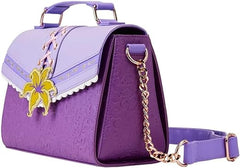 LOUNGEFLY Disney Tangled Rapunzel Cosplay Magic Flower Crossbody Purse