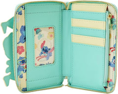 LOUNGEFLY Disney Stitch Sandcastle Beach Surprise Zip-Around Wallet