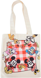 LOUNGEFLY Tote Bags Disney Mickey And Friends Picnic Canvas Tote Bag, Other/Mixed, One Size, Other/Mixed, One Size