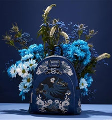 LOUNGEFLY Harry Potter Ravenclaw House Floral Tattoo Mini Backpack