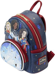 LOUNGEFLY Marvel the Marvels Group Spider-Verse Heroes Double Strap Shoulder Bag
