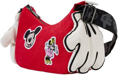 LOUNGEFLY Disney100 Mickey and Minnie Classic Gloves Crossbody Bag