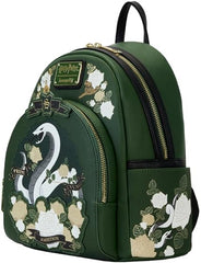 LOUNGEFLY Harry Potter Slytherin House Floral Tattoo Mini Backpack