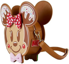 Loungefly Disney Mickey and Minnie Gingerbread Cookie Crossbody Bag