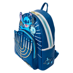 LOUNGEFLY Stitch Hanukkah Menorah Light Up Mini Backpack