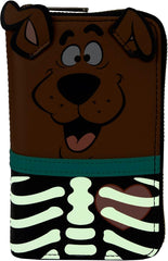 LOUNGEFLY Scooby Doo Skeleton Scooby Cosplay Zip Around Wallet