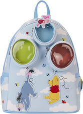 LOUNGEFLY Disney Winnie the Pooh and Friends Floating Balloons Double Strap Shoulder Bag