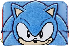LOUNGEFLY Sonic The Hedgehog Classic Plush Zip Around Wallet