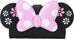 LOUNGEFLY Disney Minnie Floral Rock The Dots Flap Wallet
