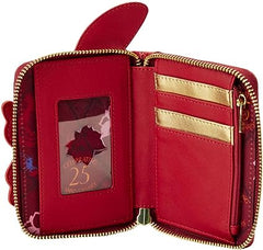 LOUNGEFLY Disney Mulan 25th Anniversary Mushu Glitter Cosplay Zip-Around Wallet