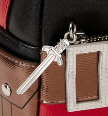 LOUNGEFLY Marvel Metallic Deadpool Cosplay Mini Backpack