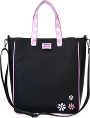 LOUNGEFLY Disney Minnie Floral Rock The Dots Tote Bag with Coin Bag
